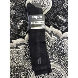 Hollow Alpaca Socks Compression, Black, Large